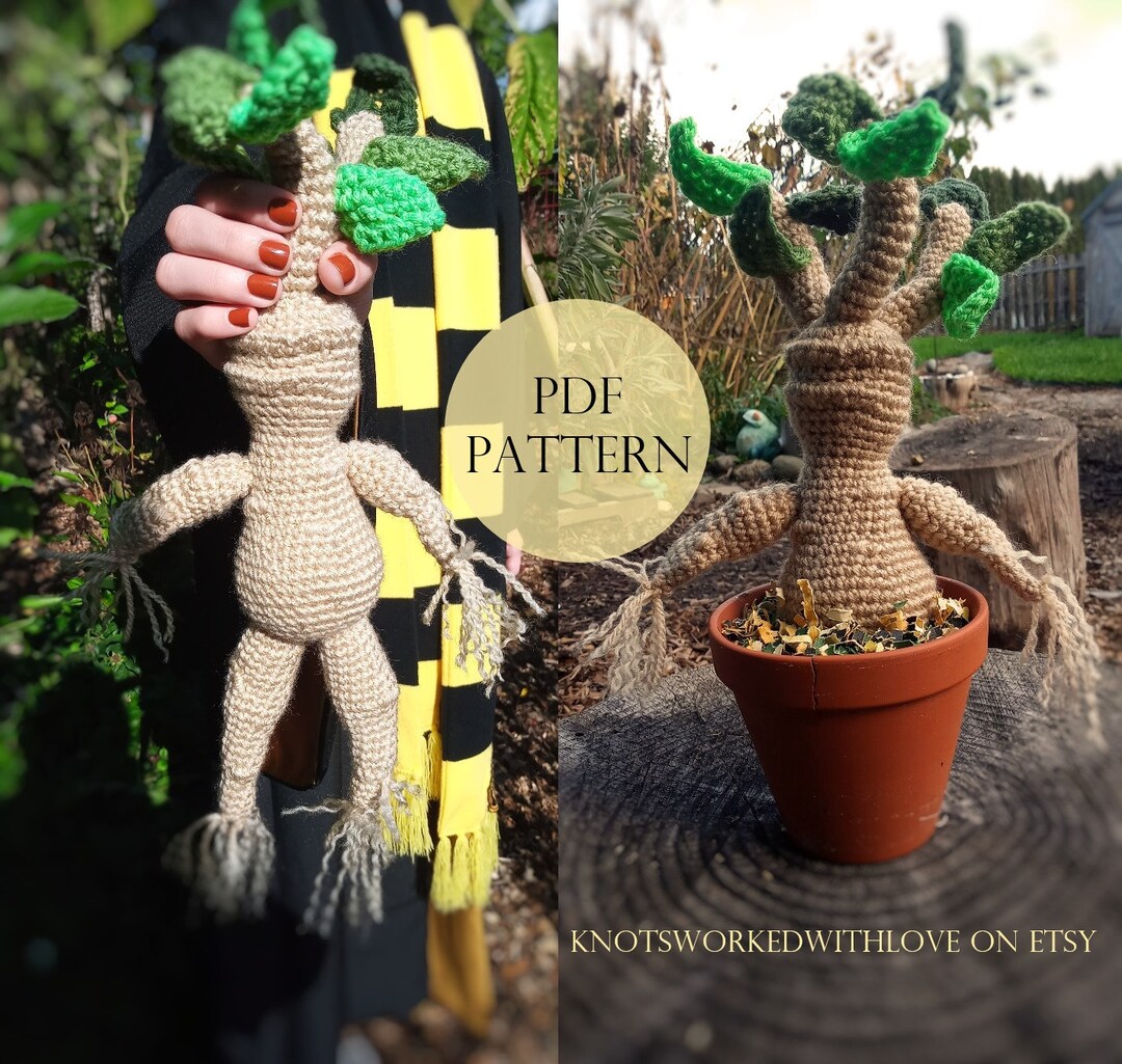 Crochet Mandrake Patternamigurumi Mandrake Pattern Pdf Etsy