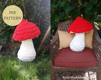 Padrão Cogumelo em Crochê - Almofada Cogumelo Amigurumi/Recheado