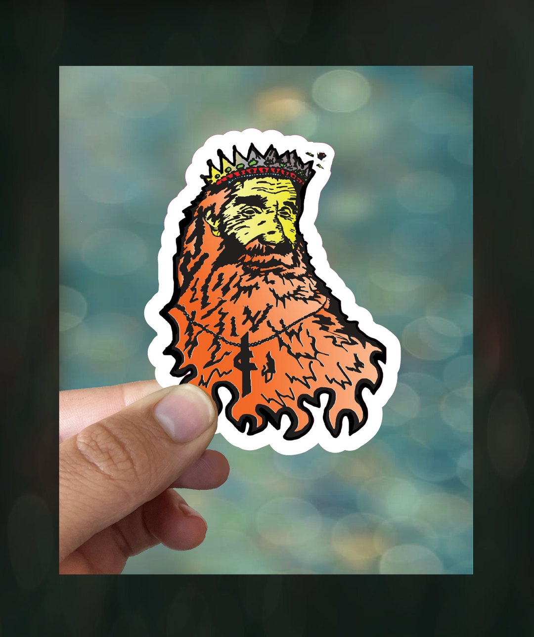 Flame King Handmade Vinyl Sticker for Gift Laptop Decal Inspirational ...