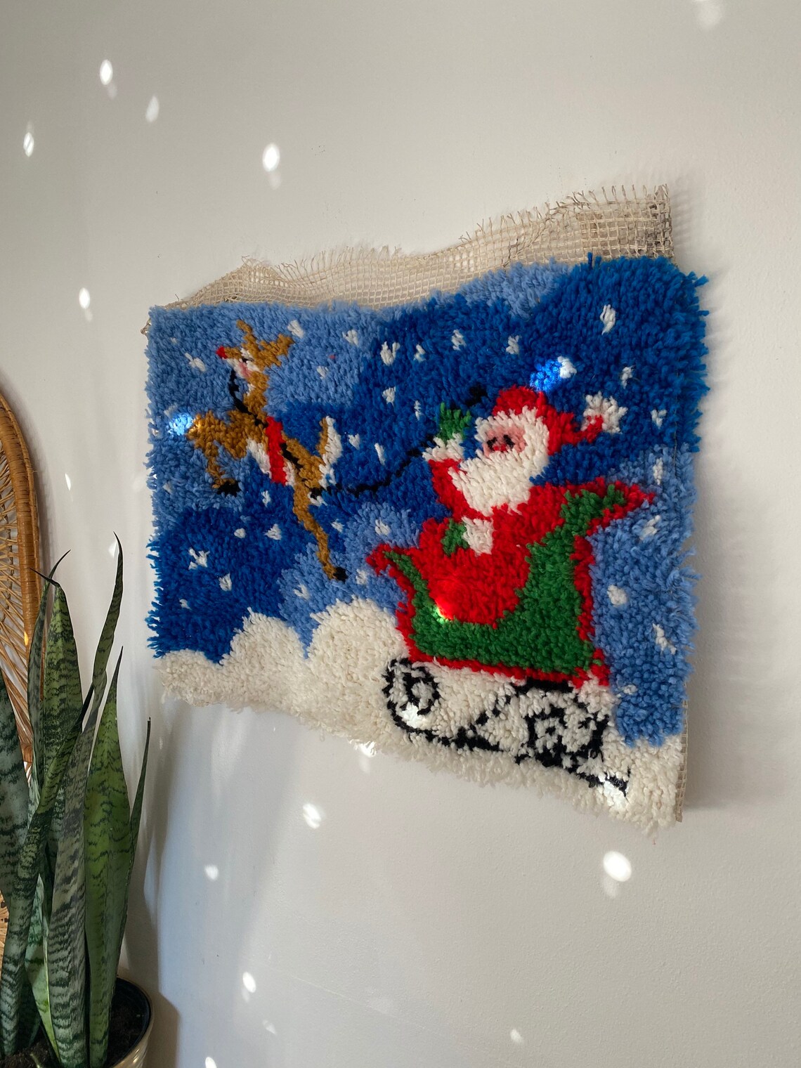 Vintage Latchhook Wall Decor Etsy