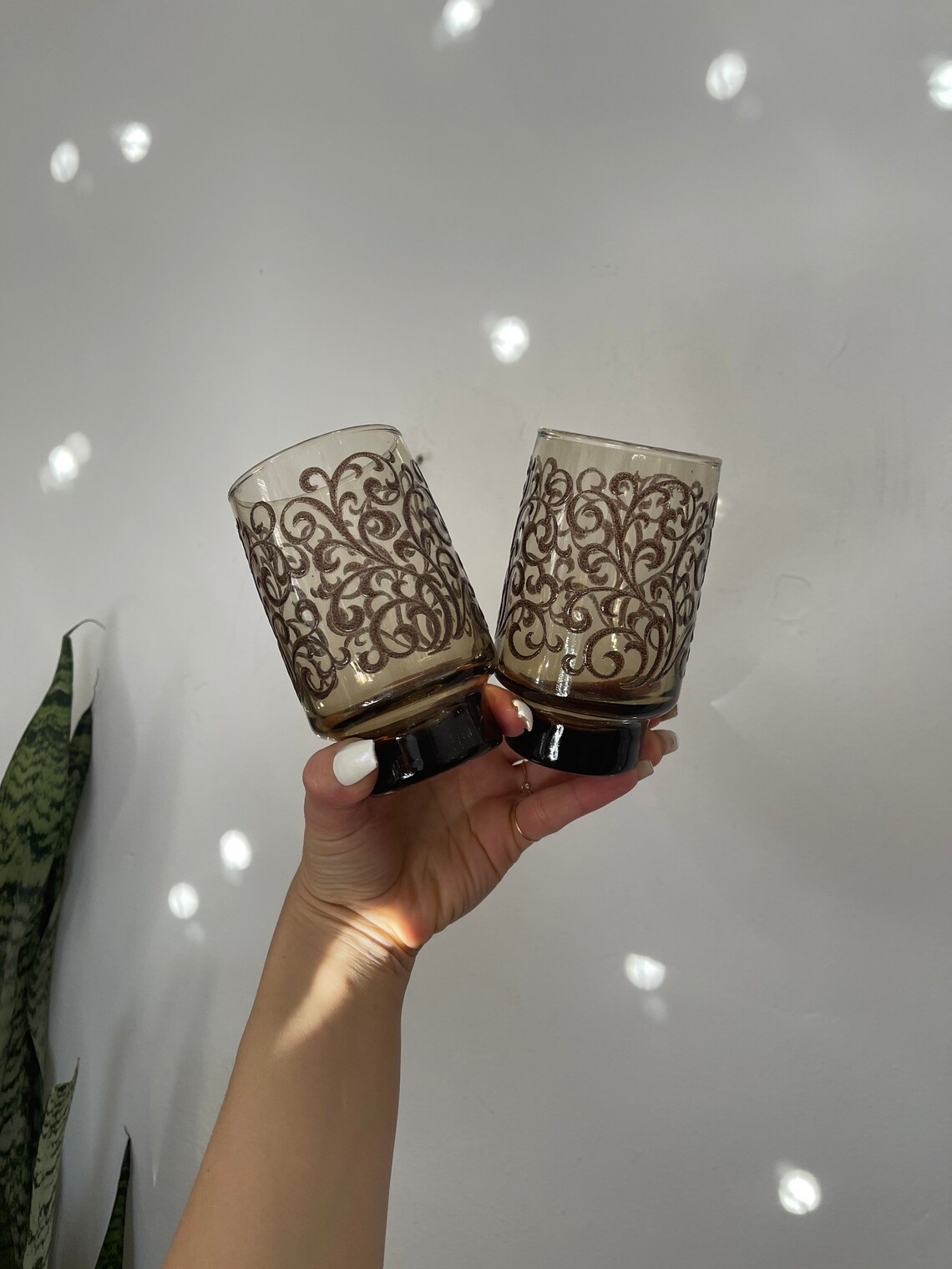 Vintage Set of 2 MCM Glasses/Drinking Glasses | Etsy