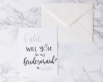 Customized Bridesmaid Card