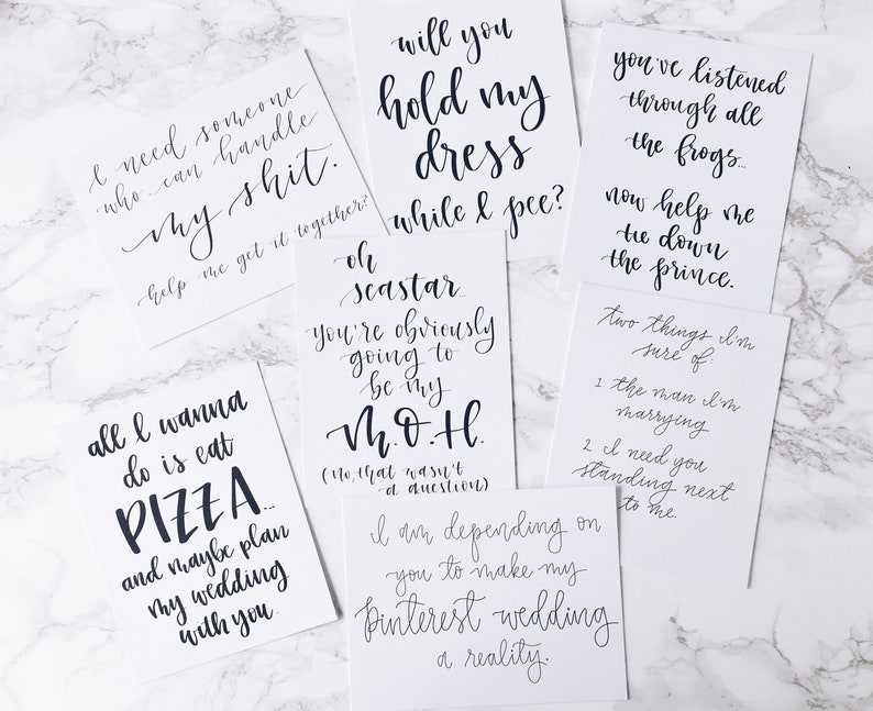 Funny Bridesmaid Cards 7 varieties