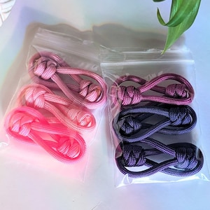 12 Pack Snake Weave Pink Purple Short Zipper Pulls 2 Inches Long KYA Paracord Zipper Pull image 1