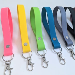 Llavero de muñeca BioThane ligero e impermeable / Asa de billetera de 19 mm de ancho