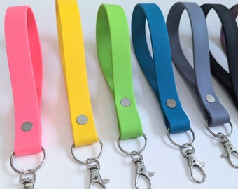 Waterproof Wristlet Lightweight BioThane Wrist Keychain | 3/4" Wide Wallet Handle