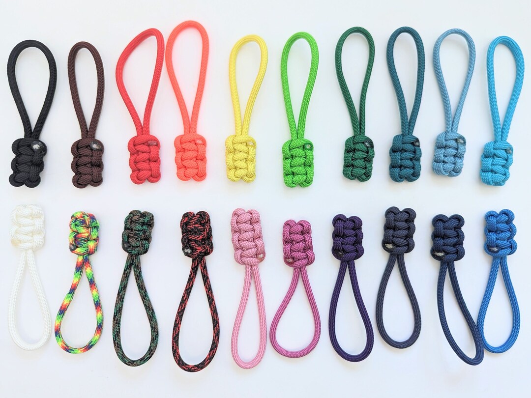 Zipper Pull Set of 4 or 8 Paracord Zipper Pulls Cobra Etsy