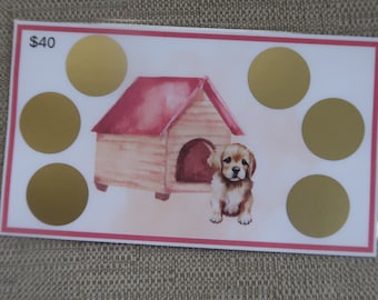 Puppy Scratch off Savings Challenge | Low income savings challenge