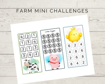 Farm Animal Mini Savings Challenges | Low income savings challenges