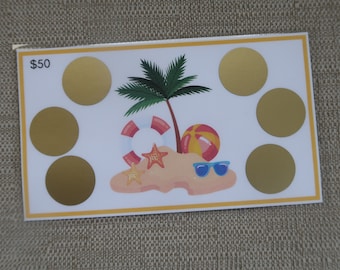 Beach Scratch off Savings Challenge | Low income savings challenge