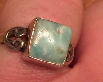 Women's Larimar and Sterling Silver Ring