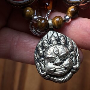 Māhakāla: Wrathful Tibetan Buddhist Deity Devotional Necklace