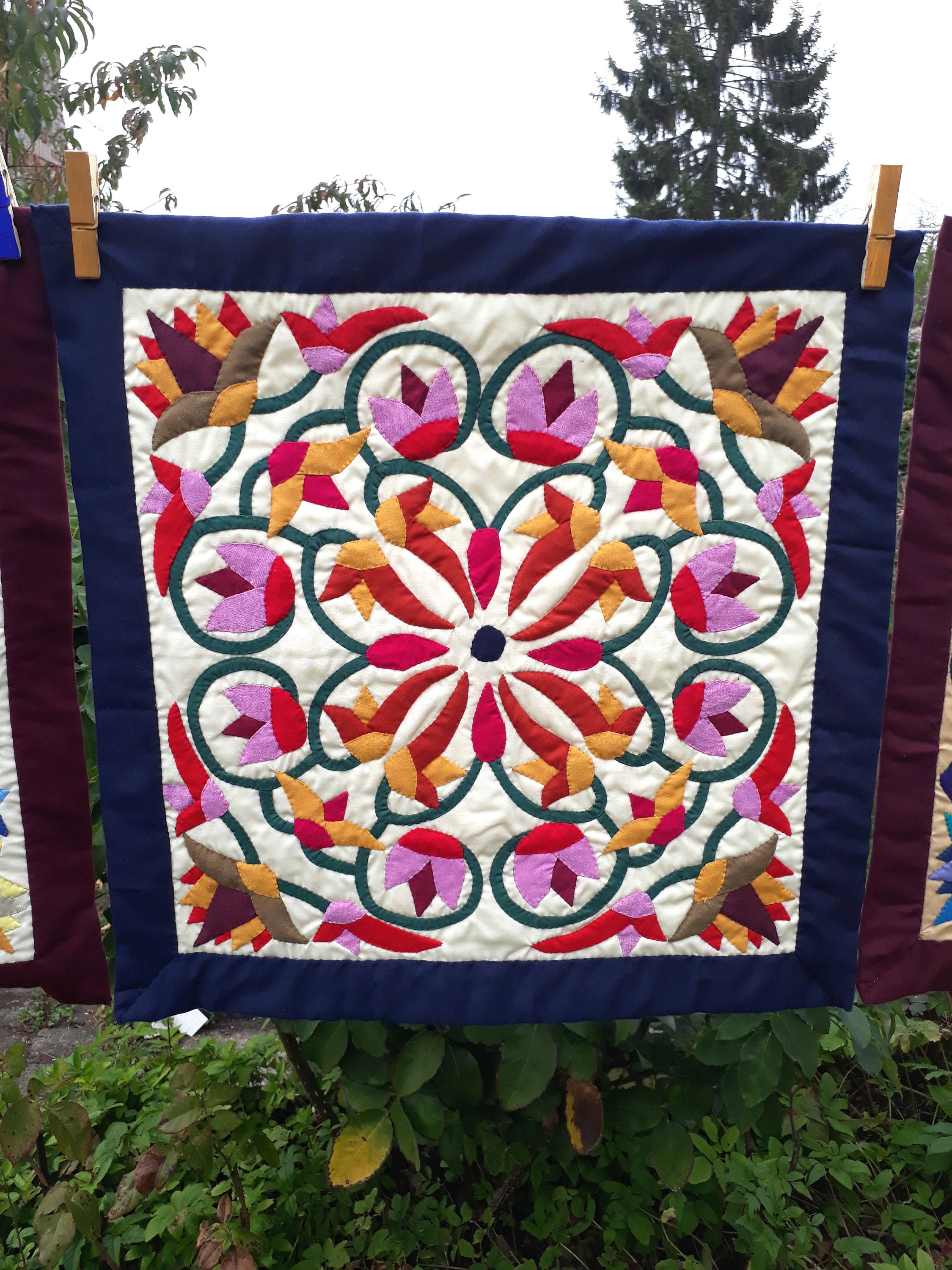 Housse de Coussin Égyptien - Khayameya Patchwork Appliqué Quilting Artisanat Égyptien