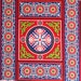 Ramadan fabric for tablecloth with different lengths Rustic textile from Egypt with multicolored medallion. Price for 61 cm - 2 feet block 