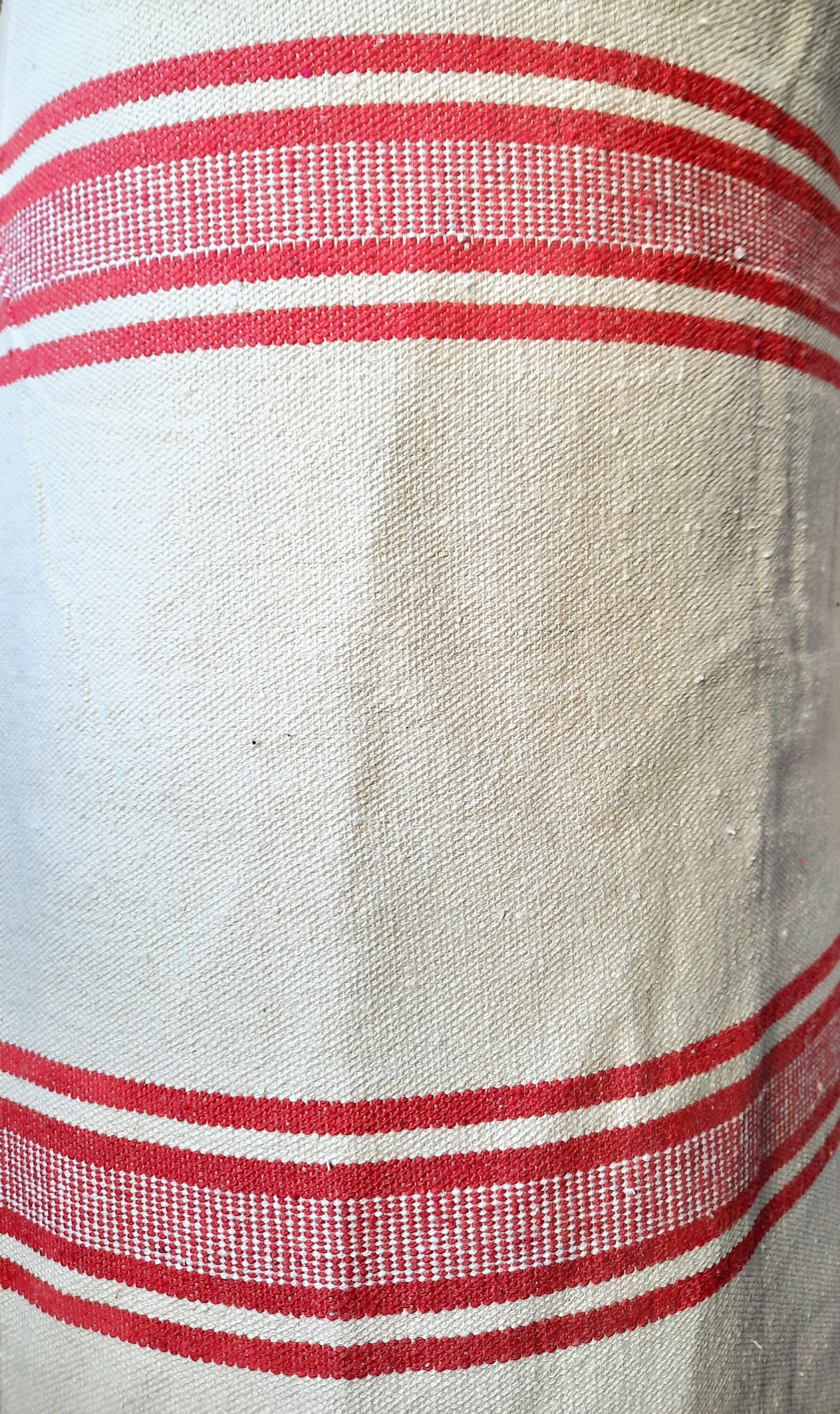 Very Thick Reversible Striped Canvas With Red Strips for Heavy | Etsy