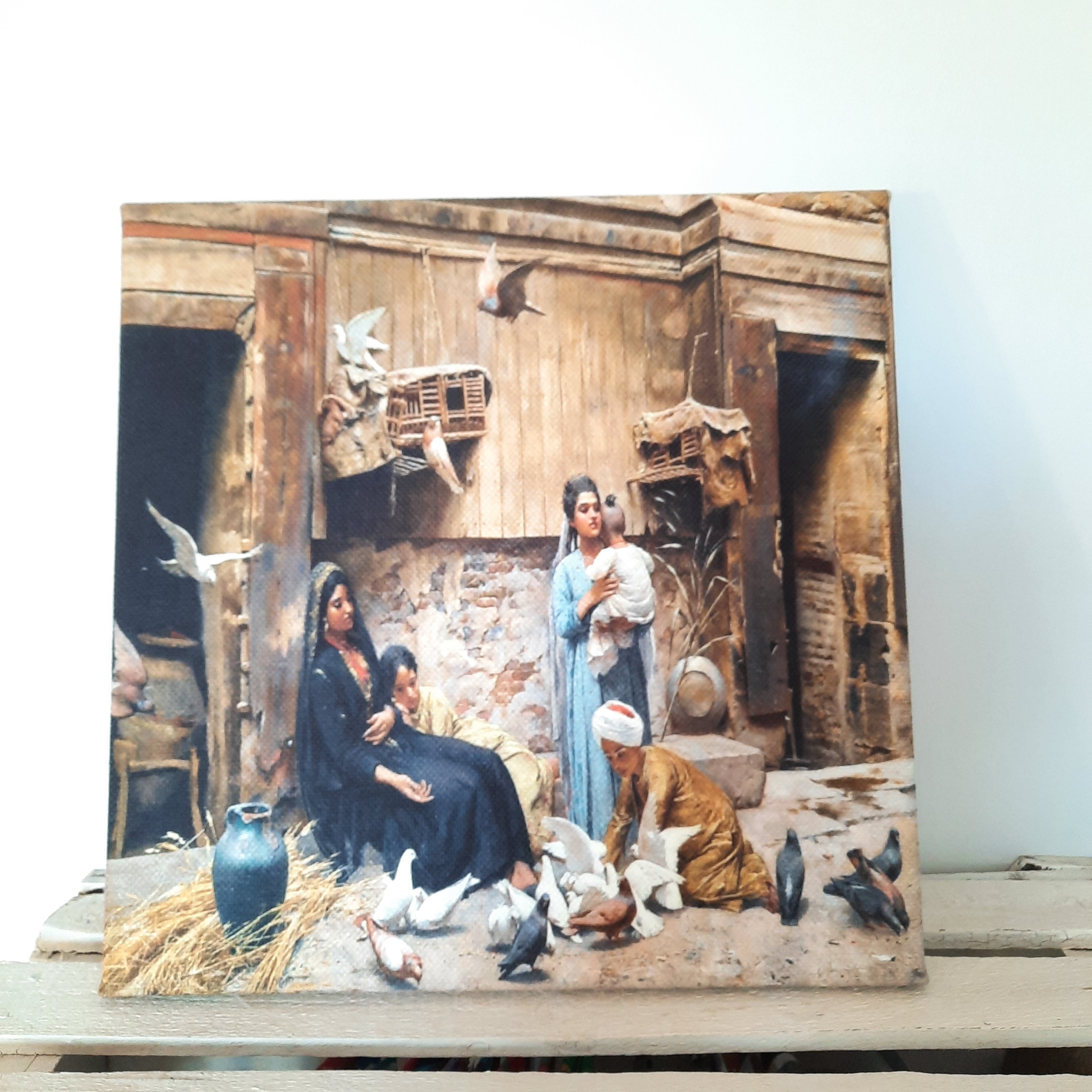 Tableaux Tissu Montés sur Châssis 40 X cm Impression Peintures Orientalistes ou Thème Egypte. A Accr