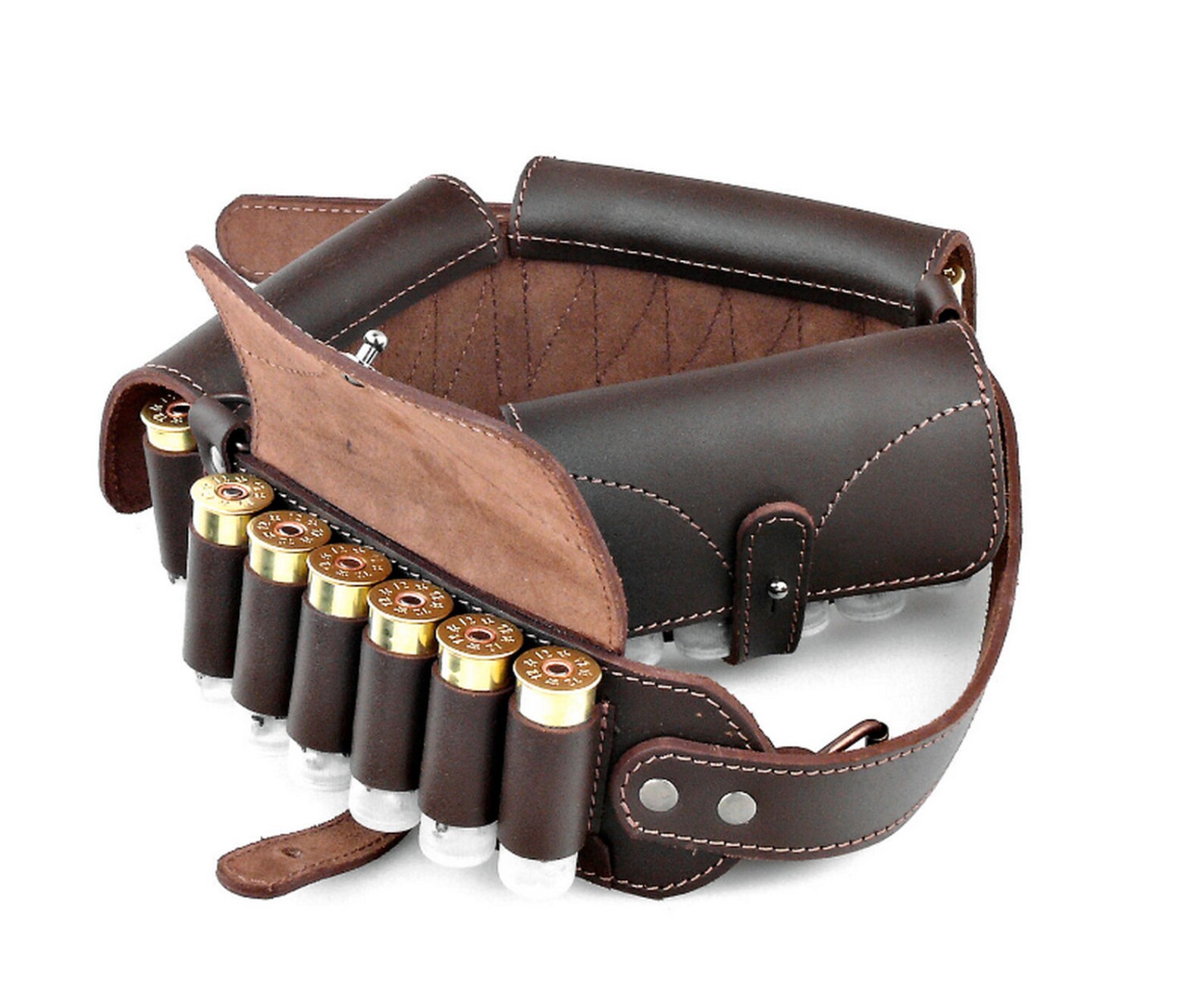Handmade Leather Bandolier Ammo Pouch Cartridge Belt Holder 24 Etsy