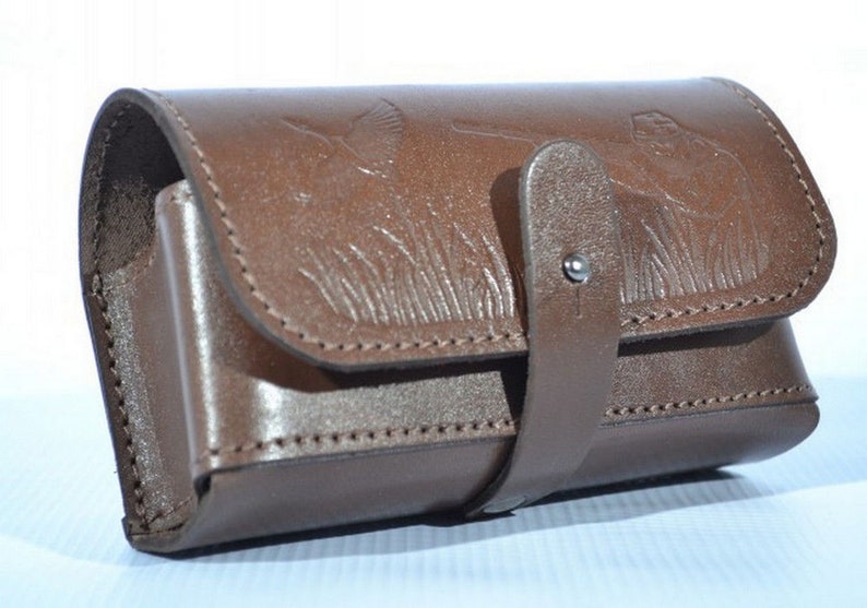 Handmade Leather Belt Cartridge Holder Shell Pouch 10 Shotgun Etsy