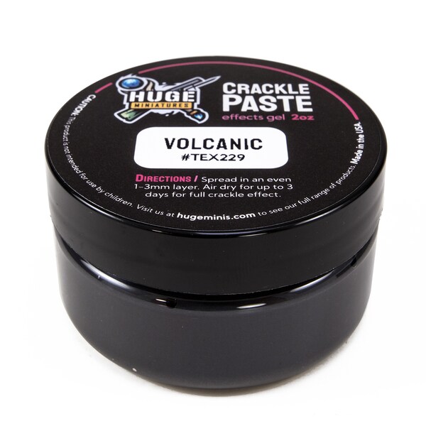 Huge Miniatures Crackle Paste, Volcanic Model Basing for Tabletop Gaming Scenery and Diorama Building by Huge Minis – 2oz Resealable Jar