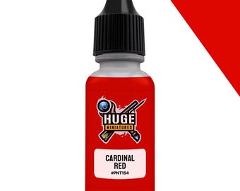 Huge Miniatures Acrylic Paint, Cardinal Red Model Paint Miniature Scale Modeling Color – 17ml Dropper Bottle