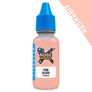 Huge Miniatures Airbrush Acrylic Paint, Pink Blush Model Paint Miniature Scale Modeling Color – 17ml Dropper Bottle