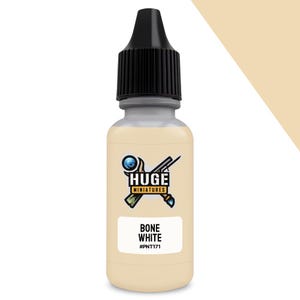 Huge Miniatures Acrylic Paint, Bone White Model Paint Miniature Scale Modeling Color – 17ml Dropper Bottle