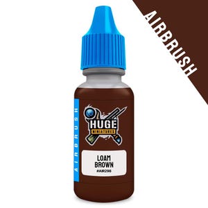 Huge Miniatures Airbrush Acrylic Paint, Loam Brown Model Paint Miniature Scale Modeling Color – 17ml Dropper Bottle