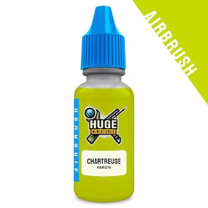 Huge Miniatures Airbrush Acrylic Paint, Chartreuse Model Paint Miniature Scale Modeling Color – 17ml Dropper Bottle