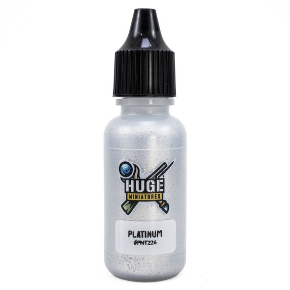 Huge Miniatures Acrylic Paint, Platinum Metallic Model Paint Miniature  Scale Modeling Color 17ml Dropper Bottle 