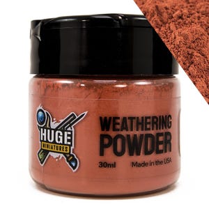 Huge Miniatures Weathering Powder, Red Rust Pigment for Model Terrain Scenery and Vehicles by Huge Minis – 30ml Flip-Top Container