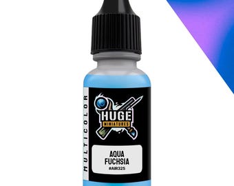 Huge Miniatures Colorshift Acrylic Paint, Aqua Fuchsia Multicolor Model Paint Miniature Scale Modeling Color – 17ml Dropper Bottle