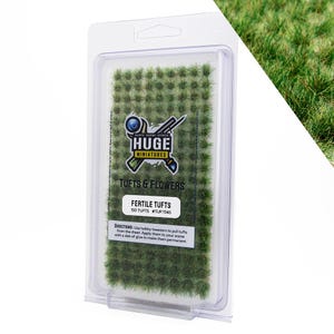 Huge Miniatures Grass Tufts, Fertile Static Grass for Diorama Scenery and Model Basing by Huge Minis – 150 Self-Adhesive Grass Tufts