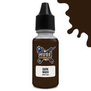 Huge Miniatures Acrylic Wash, Dark Model Paint Miniature Scale Modeling Color – 17ml Dropper Bottle
