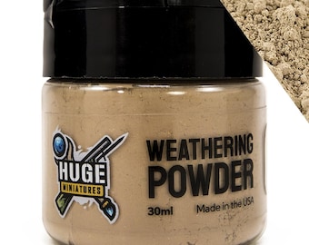Huge Miniatures Weathering Powder, Sand Pigment for Model Terrain Scenery and Vehicles by Huge Minis – 30ml Flip-Top Container