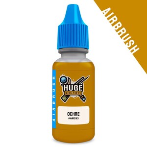 Huge Miniatures Airbrush Acrylic Paint, Ochre Model Paint Miniature Scale Modeling Color – 17ml Dropper Bottle