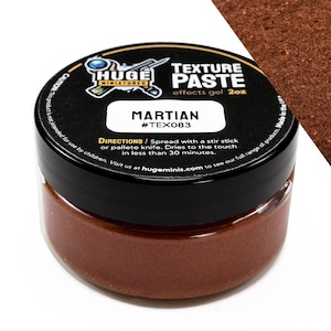 Huge Miniatures Texture Paste, Martian Model Basing for Tabletop Gaming Scenery and Diorama Building by Huge Minis – 2oz Resealable Jar