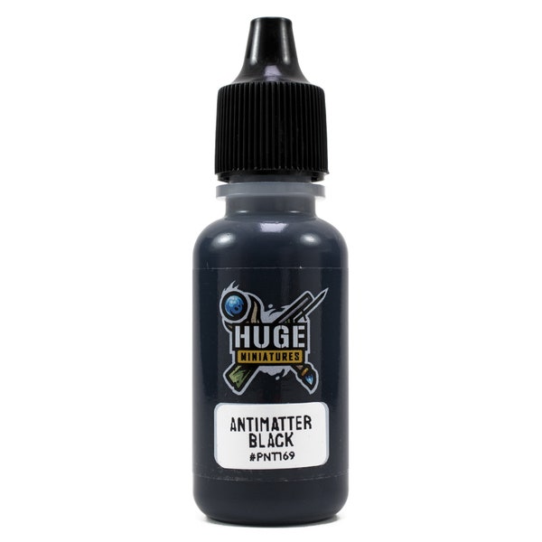 Huge Miniatures Acrylic Paint, Antimatter Black Model Paint Miniature Scale Modeling Color – 17ml Dropper Bottle