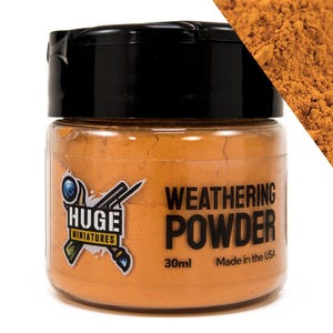 Huge Miniatures Weathering Powder, Orange Rust Pigment for Model Terrain Scenery and Vehicles by Huge Minis – 30ml Flip-Top Container