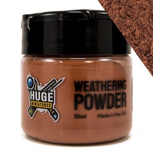Huge Miniatures Weathering Powder, Mars Dust Pigment for Model Terrain Scenery and Vehicles by Huge Minis – 30ml Flip-Top Container