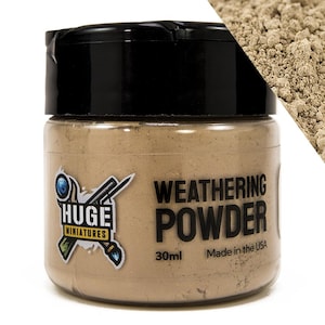 Huge Miniatures Weathering Powder, Sand Pigment for Model Terrain Scenery and Vehicles by Huge Minis – 30ml Flip-Top Container