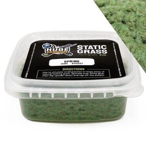 Huge Miniatures Static Grass, Spring Green 2mm Summer Diorama Tabletop Scenery and Model Basing  Autumn Fall Winter Railroad – 8oz Container