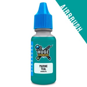 Huge Miniatures Airbrush Acrylic Paint, Marine Teal Model Paint Miniature Scale Modeling Color – 17ml Dropper Bottle