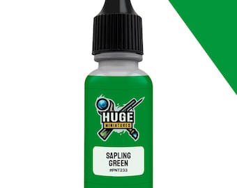 Huge Miniatures Acrylic Paint, Sapling Green Model Paint Miniature Scale Modeling Color – 17ml Dropper Bottle