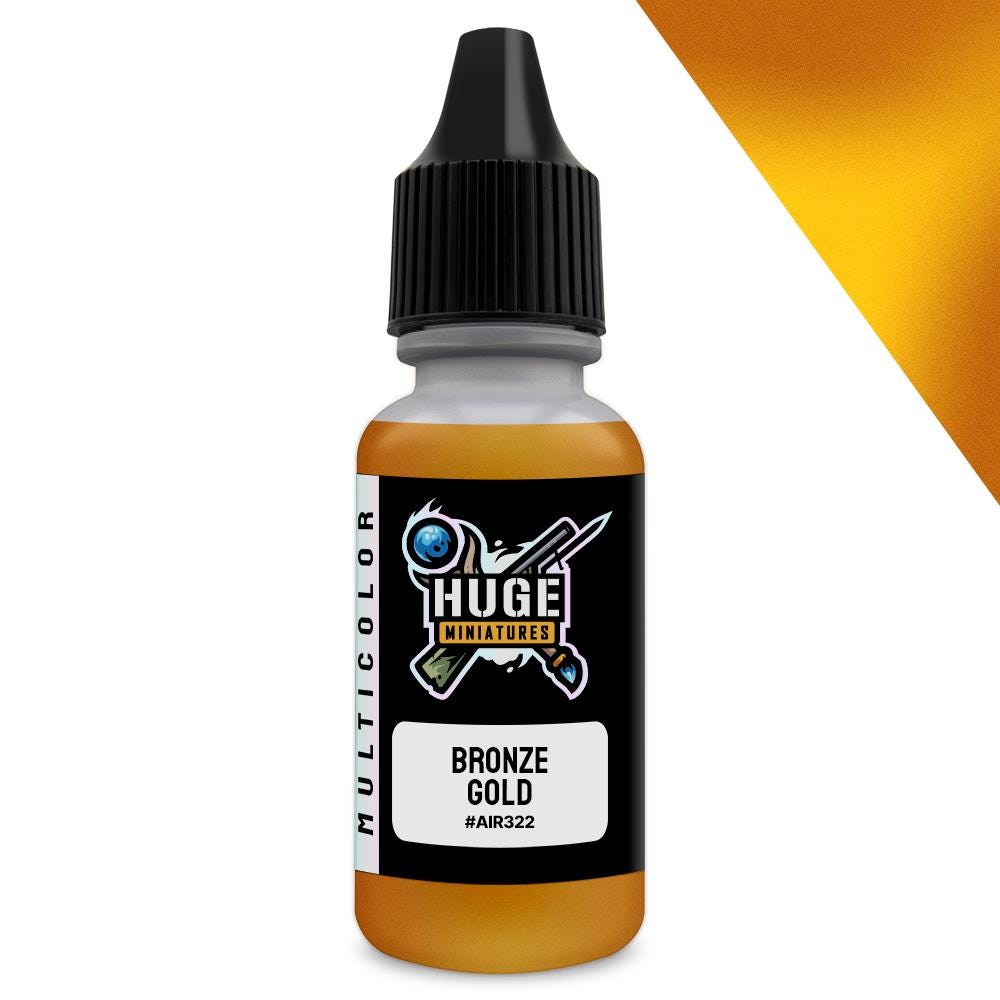 Huge Miniatures Colorshift Acrylic Paint, Bronze Gold Multicolor Model Paint Miniature Scale Modeling Color – 17ml Dropper Bottle