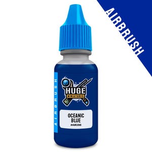 Huge Miniatures Airbrush Acrylic Paint, Oceanic Blue Model Paint Miniature Scale Modeling Color – 17ml Dropper Bottle