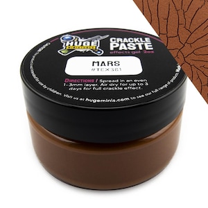 Pasta craquelada Huge Miniatures, peana para modelismo marciano para juegos de mesa, escenografía y construcción de dioramas de Huge Minis (frasco resellable de 56 g)