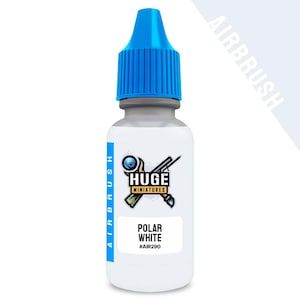 Huge Miniatures Airbrush Acrylic Paint, Polar White Model Paint Miniature Scale Modeling Color – 17ml Dropper Bottle