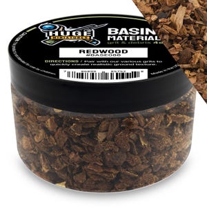 Huge Miniatures Basing Materials, Redwood Debris Terrain Diorama – 4oz Jar