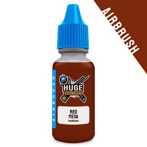 Huge Miniatures Airbrush Acrylic Paint, Red Mesa Model Paint Miniature Scale Modeling Color – 17ml Dropper Bottle