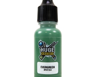 Huge Miniatures Acrylic Paint, Evergreen Model Paint Miniature Scale Modeling Color – 17ml Dropper Bottle